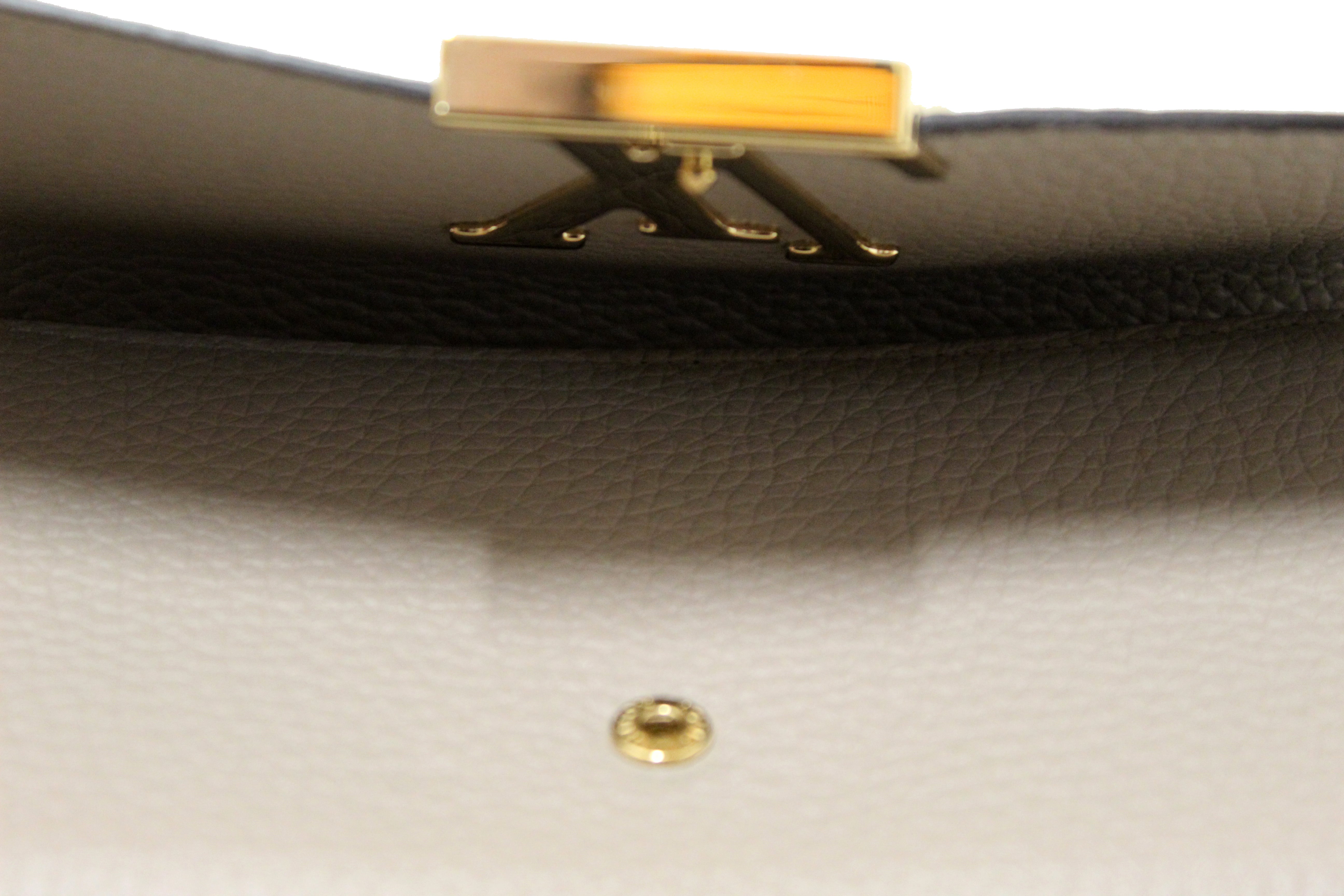 Authentic Louis Vuitton Galet Taurillon Leather Capucines Wallet for Women - Luxury Designer Billfold with Card Slots & Coin Pocket - Perfect for Everyday Use, Gifts & Special Occasions