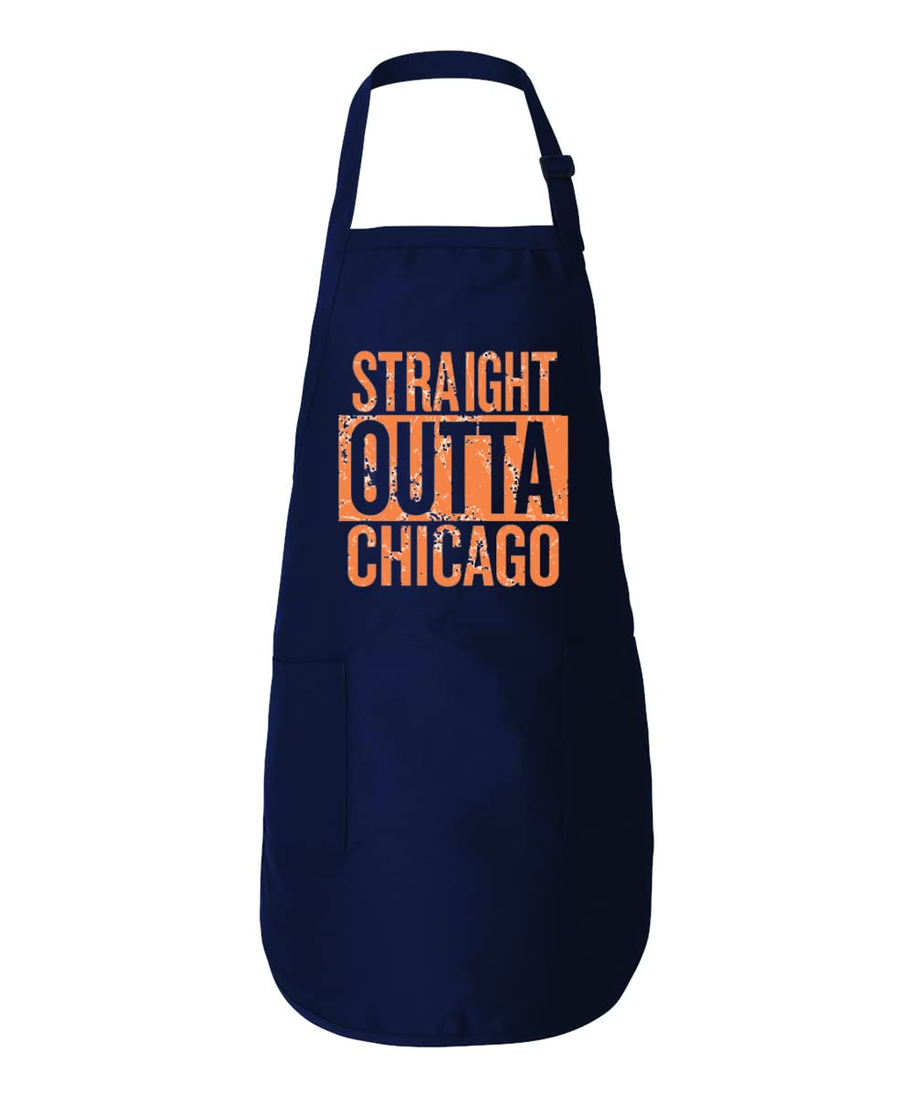 Wild Bobby Straight Outta Fan Fantasy Football Apron for Men - Sports Graphic Design with Pockets - Perfect for Game Day, Tailgating & BBQ Cooking