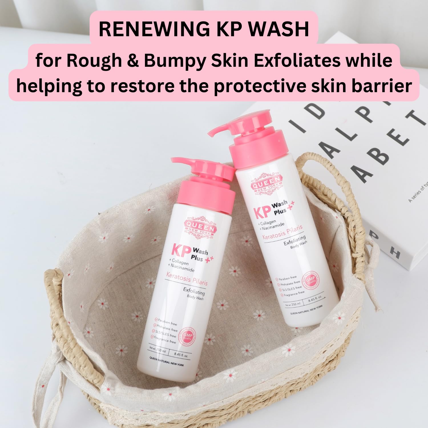 KP Treatment Acne Exfoliating Body Wash with Collagen & Niacinamide | 15% Glycolic Acid & 2% Salicylic Acid for KP Bumps, Keratosis Pilaris & Rough Skin | Fragrance-Free 8.45 fl.oz | Perfect for Body Acne, Ingrown Hairs & Dry Bumpy Skin Care Routine