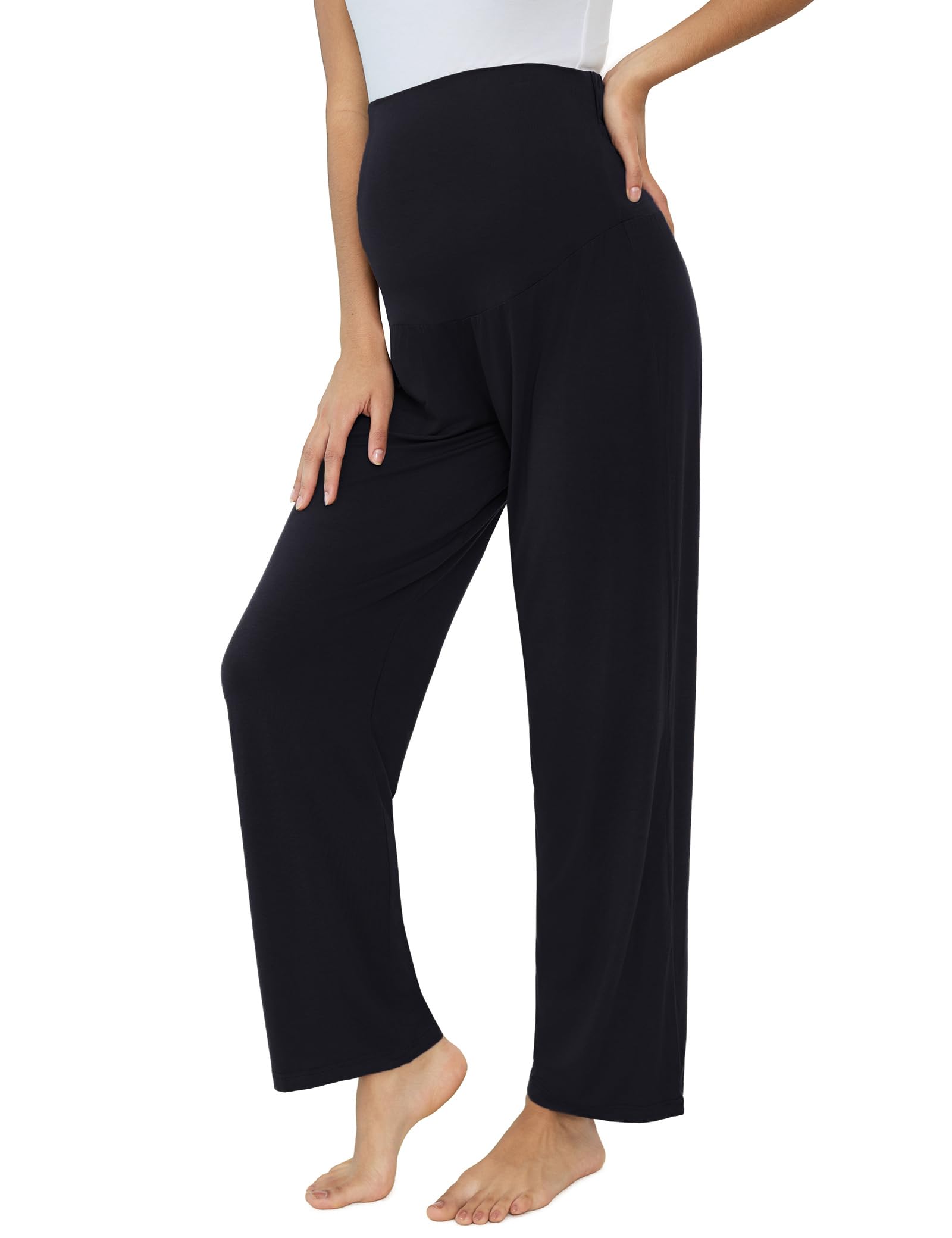 Joyaria Women's Maternity Sweatpants - Over The Belly Pregnancy Yoga Pants, Soft Lounge & Pajama Pants for Comfortable Wear During Pregnancy - Perfect for Relaxing, Yoga, and Everyday Maternity Wear
