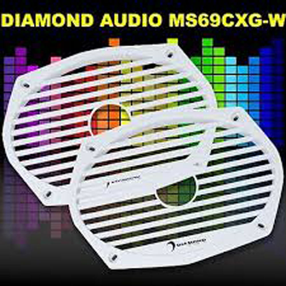 Diamond Audio MS69CXG 6X9 Motorsport Coaxial Car Speakers with White Grills (Pair) – Premium Sound for Cars, Trucks, and SUVs