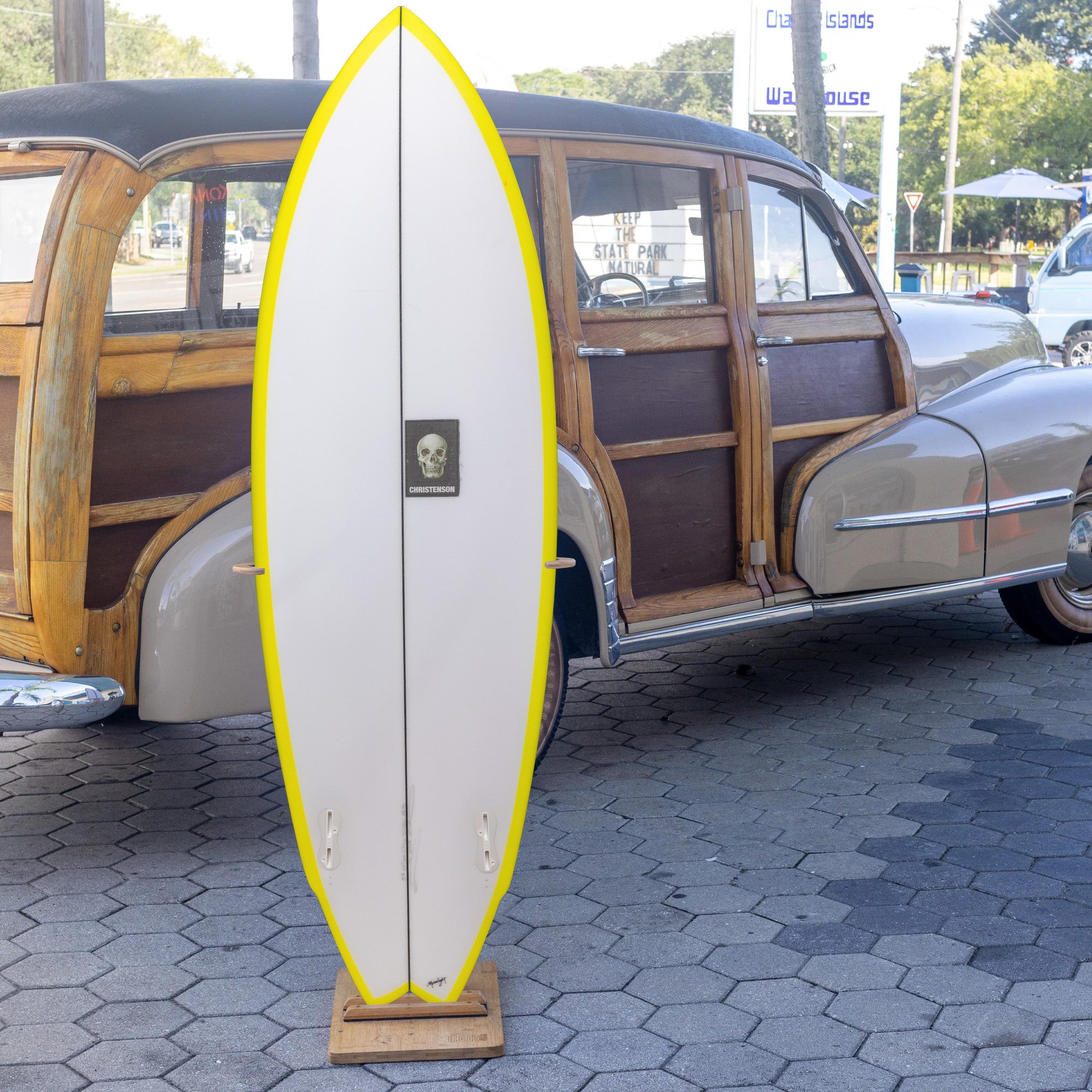 Christenson Lane Splitter Swallow 5'7 Surfboard with FCS II Fin System - Perfect for Small Waves and Performance Surfing