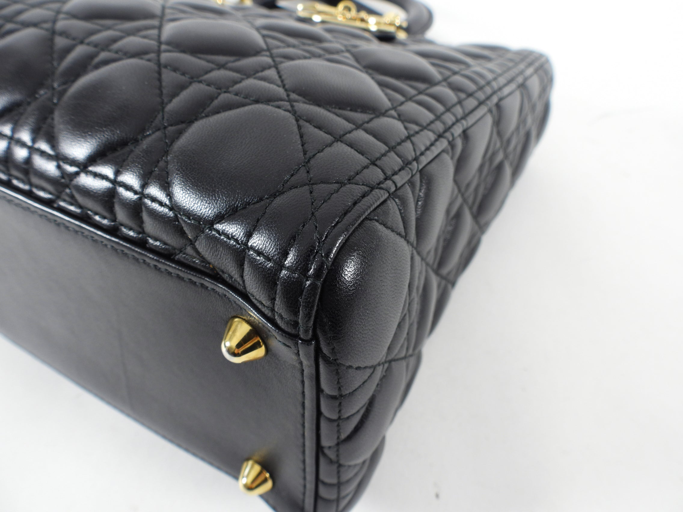 Dior Lady Dior Large Black Lambskin Cannage Tote Bag for Women | Luxury Designer Handbag | Perfect for Work, Evening Events & Travel