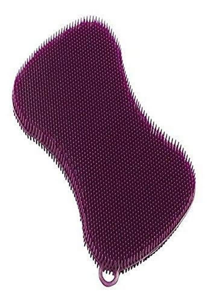 Kuhn Rikon Stay Clean Purple Silicone Scrubber - 5