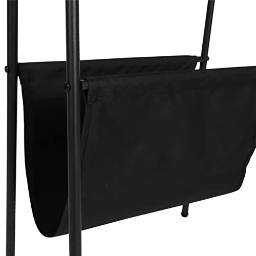 Multifunctional Storage End Table with Fabric Basket - 17.72x9.84x23.62 Inches - Perfect for Living Room, Bedroom & Small Spaces - Organizer Side Table with Hidden Storage