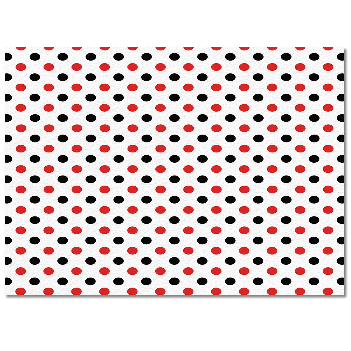 5' x 8' Non-Slip Polka Dot Area Rug - Red & Black Geometric Pattern Rectangle Carpet for Living Room, Bedroom, Dorm | Soft Floor Mat for Home Decor, Kids Play Area & High Traffic Spaces