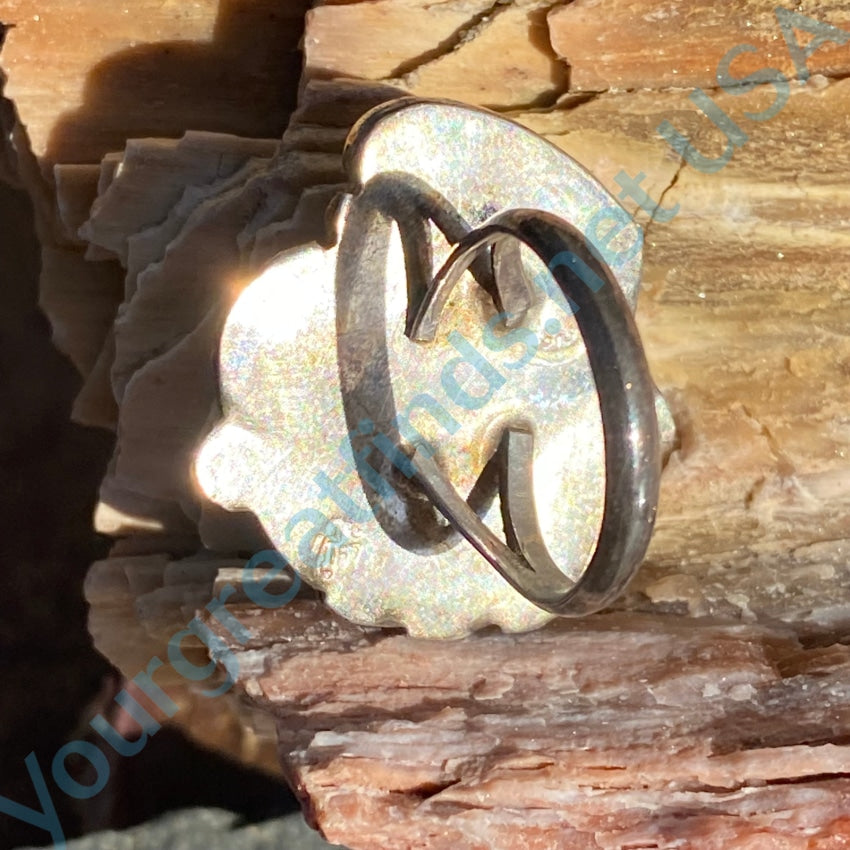 Vintage Mexican Sterling Silver Feather Ring with Turquoise Stone - Size 6 - Handmade Jewelry for Women - Perfect for Boho Style, Gift Giving & Special Occasions