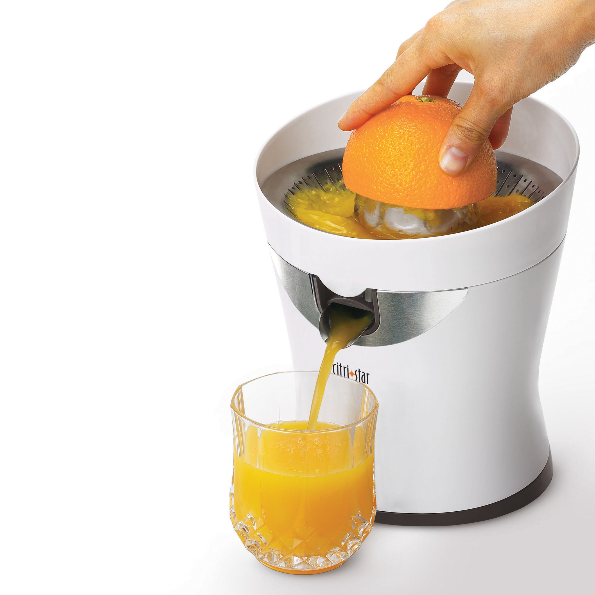 Refurbished Citristar® Citrus Juicer - Electric Orange Lemon Squeezer for Fresh Juice - Perfect for Home Bars, Breakfast & Healthy Drinks