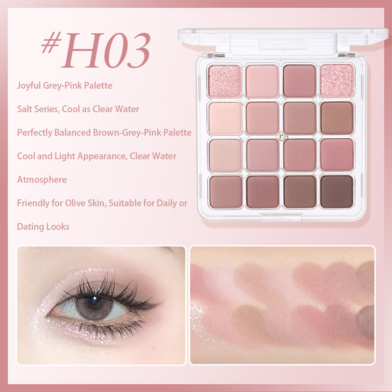 HOLD LIVE Sunset Magic 16 Color Eyeshadow Palette - Highly Pigmented, Long Lasting Makeup for Day & Night Looks - Perfect for Party, Wedding & Everyday Wear
