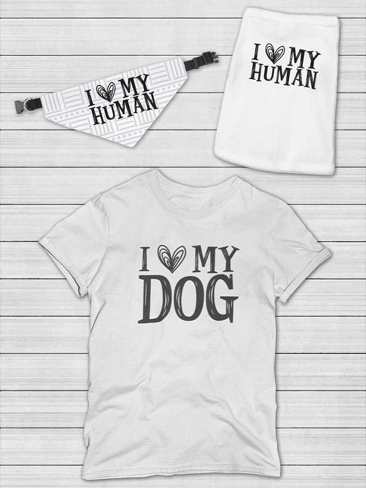 I Heart My Human Pet Bandana - SmartPrintsInk for Dogs & Cats