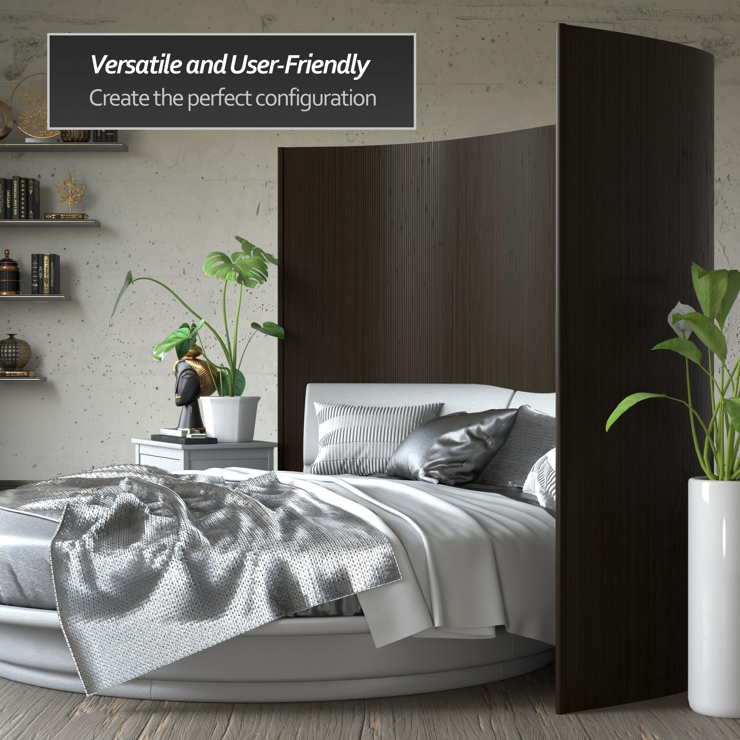 Red Lantern BF-75-DMOC 6-Foot Room Divider Screen in Dark Mocha - Perfect for Home Office, Living Room Partition & Asian-Inspired Decor