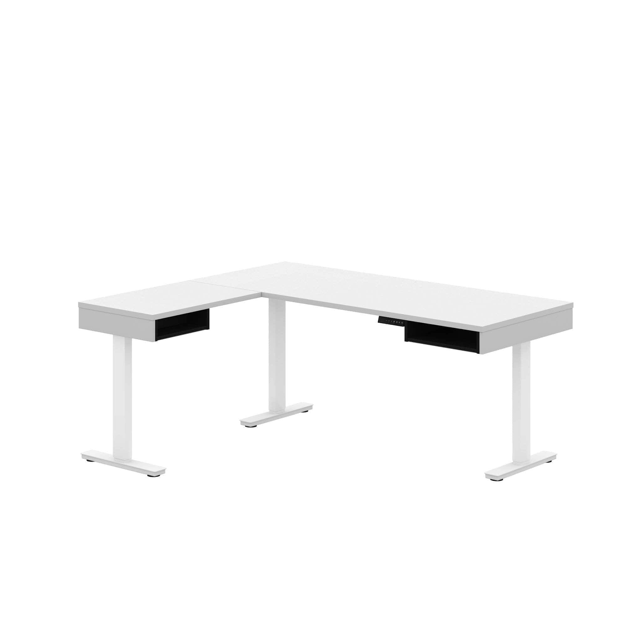 Premium L-Shaped Standing Desk - Adjustable Height Ergonomic Home Office Desk (2 Color Options) for Work from Home & Gaming Setup