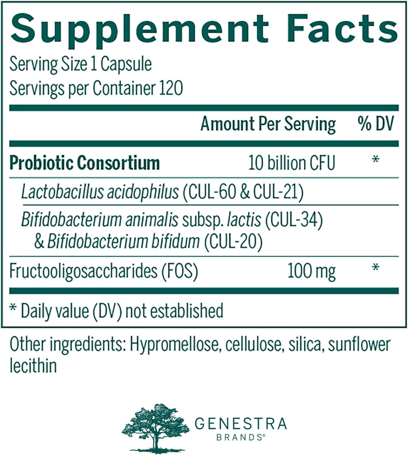Genestra Brands HMF Forte Probiotic Supplement - Supports Digestive Health & Immune System - Ideal for Gut Health & Wellness Routines