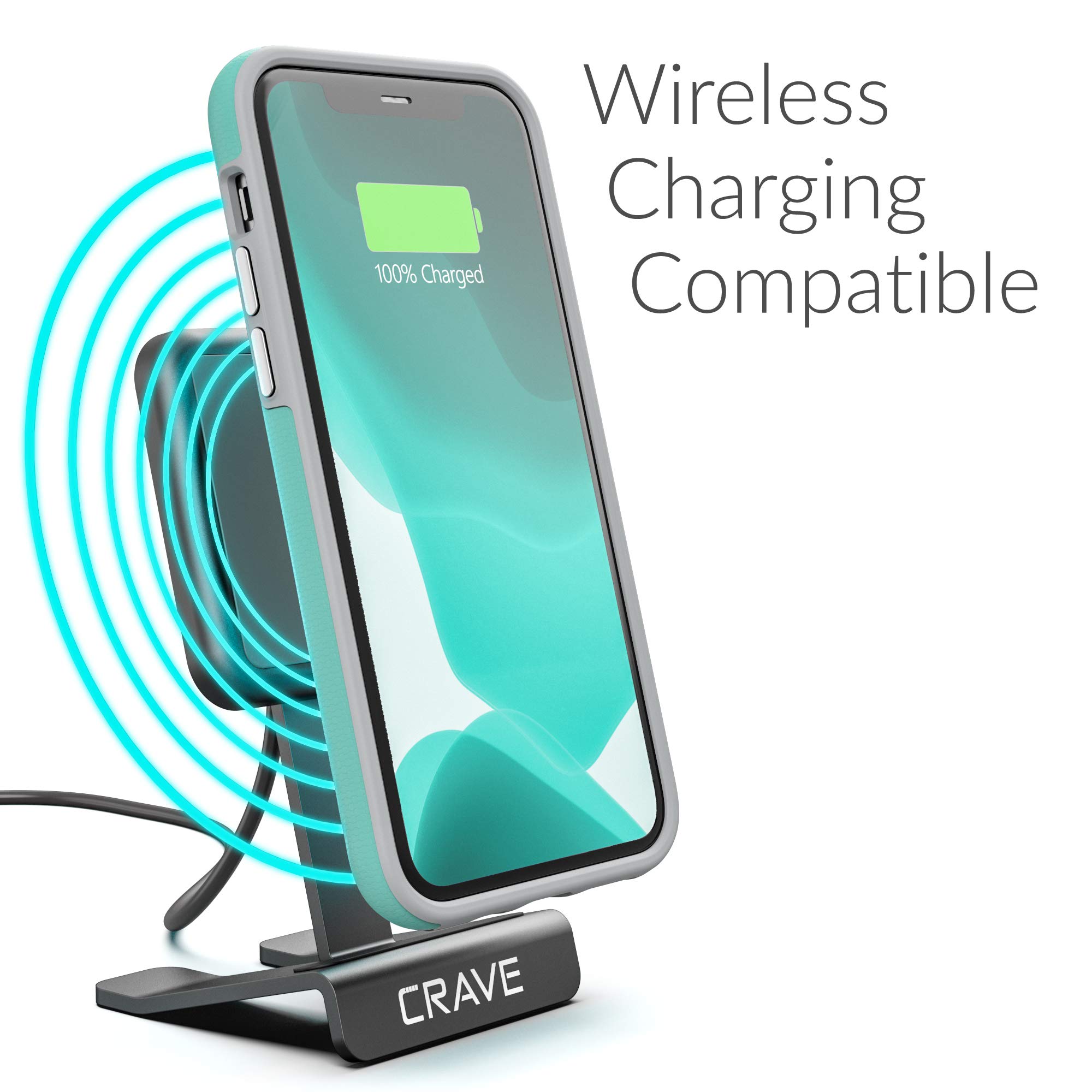 Crave iPhone 11 Pro Case with Dual Guard Protection - Mint & Grey Slim Protective Cover for Everyday Use & Travel