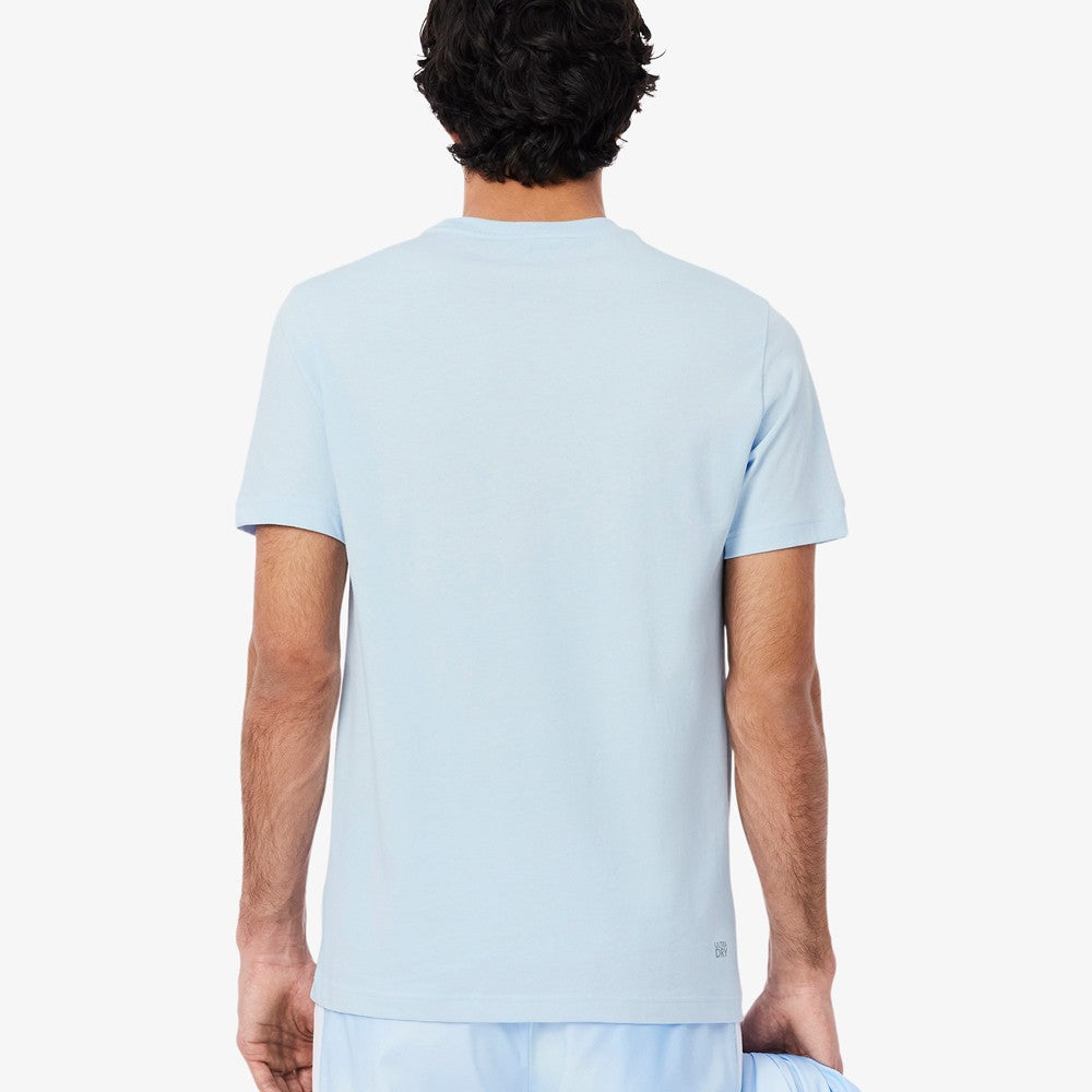 Lacoste Men's Medvedev X Croc Short Sleeve T-Shirt - Light Blue | Casual Wear & Tennis Outfit for Men