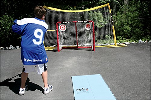 Premium Alloy Steel Hockey Net with Nylon Netting - Portable & Easy Assembly Hockey Goal for Outdoor Sports - Perfect Hockey Gift for Players & Coaches (Red, 32 lbs) - Ideal for Backyard Practice, Street Hockey & Training Drills