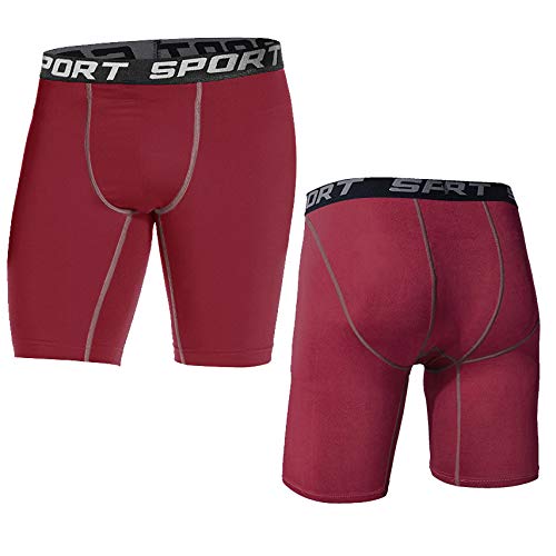 Men's Athletic Compression Shorts 3 Pack - Running, Workout & Sports Shorts for Gym, Training & Active Lifestyle
