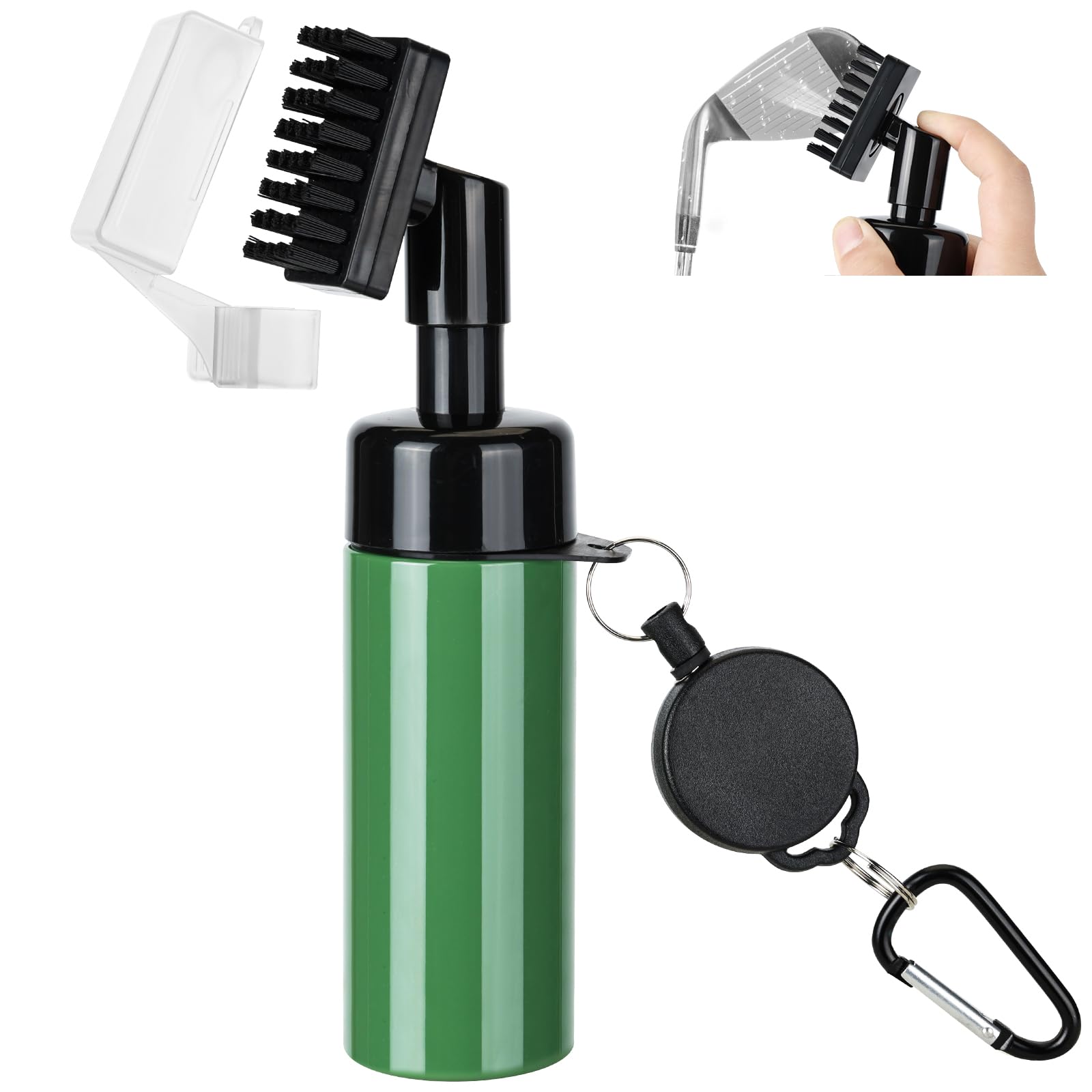 Premium Golf Club Brush Cleaner - Durable Club Head & Groove Scrubber for Irons & Woods - Perfect for On-Course & Home Golf Club Maintenance