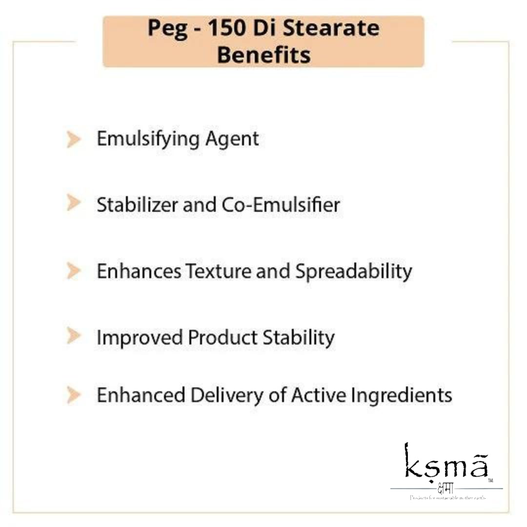Ksma PEG 150 Distearate - 200g for Soap Making, Shampoo, Cosmetics, Moisturizer & Lotion | DIY Personal Care for Face, Hair, Skin & Body | Perfect for Home Use, Skincare Formulation & Beauty Products