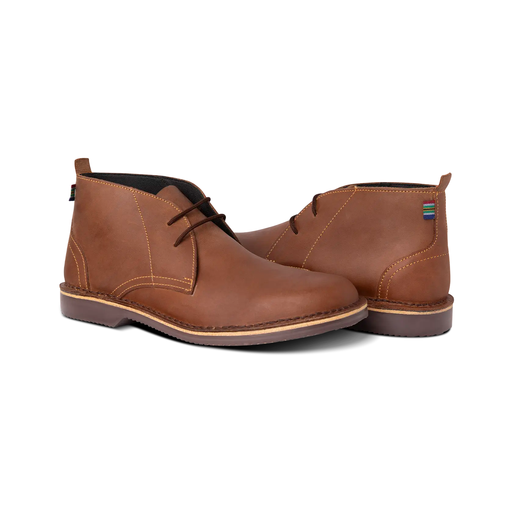 Veldskoen Chukka Boots - Men's Brown Leather Casual Shoes with Durable Sole for Outdoor Walking, Hiking & Everyday Wear
