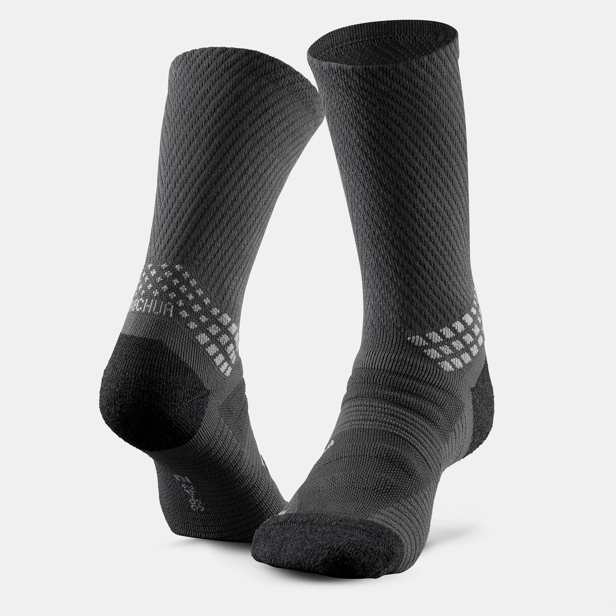 Quechua Hike 900 Hiking Socks - 2 Pairs of Breathable Moisture-Wicking Trekking Socks for Men & Women - Perfect for Outdoor Adventures, Camping, and Mountain Climbing
