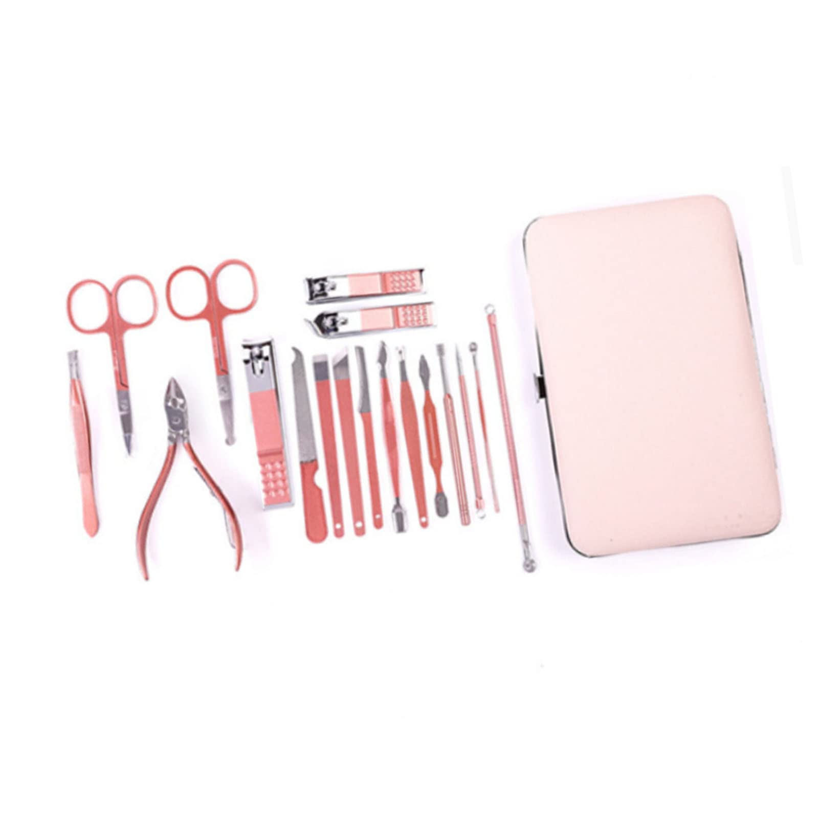 18Pcs Stainless Steel Nail Clippers Set - Professional Nail Scissors, Cuticle Trimmer & Pedicure Kit for Manicure, Acne Cleaning & Nail Care | Perfect for Home, Salon & Travel Use