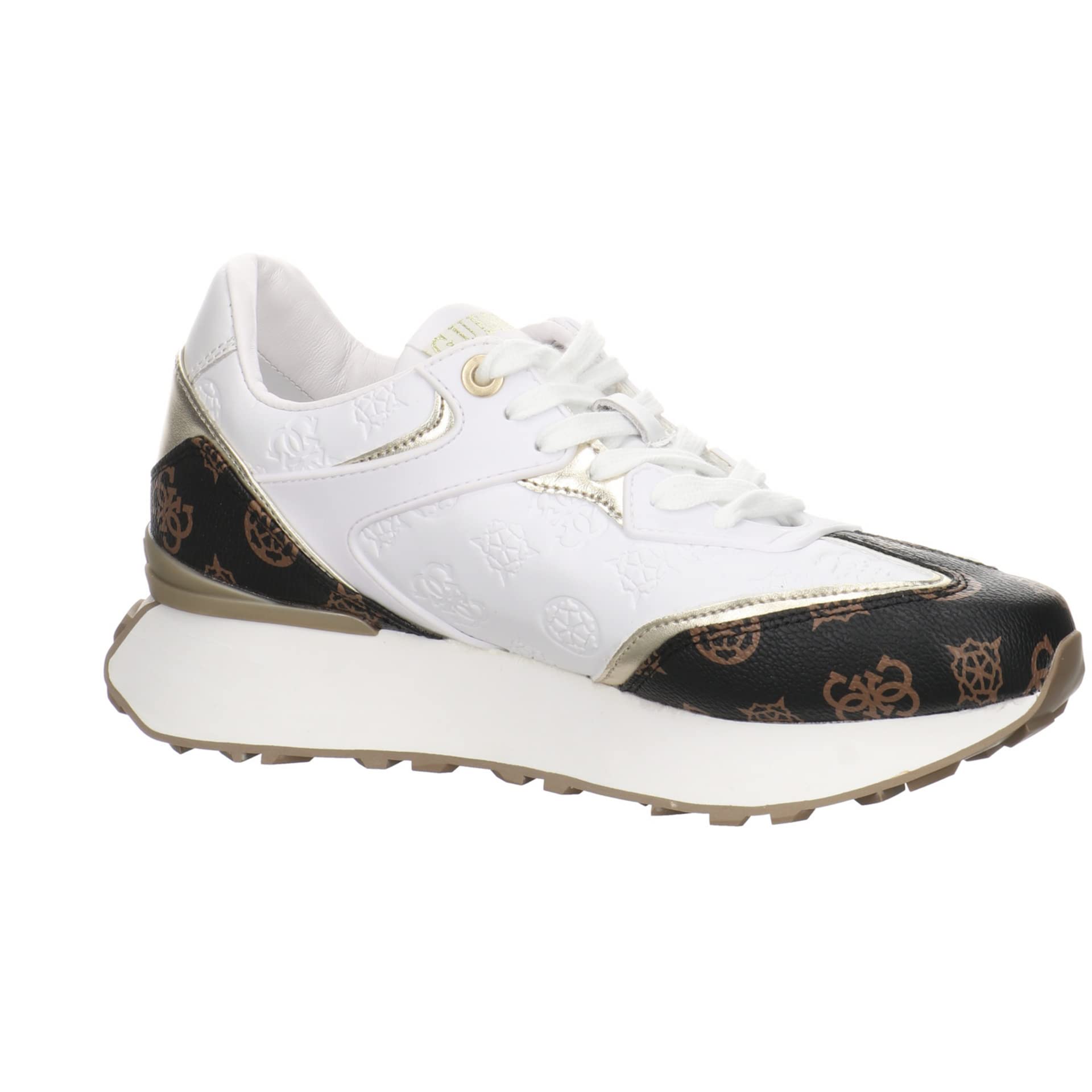 GUESS Luchia Women's Sneakers - Black, Brown, Ochre | Comfortable Casual Walking Shoes for Women | Perfect for Work, Travel & Everyday Wear