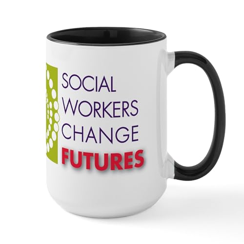 White/Black Inside - Social Workers Change Futures Large Mug