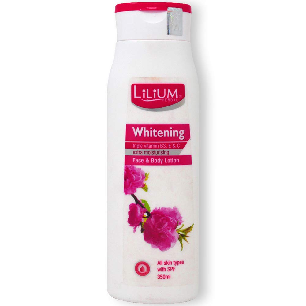 Lilium Herbal Whitening Face & Body Lotion 350ml - Deep Moisturizing & Nourishing, Antioxidant Formula for Brighter Complexion, Lightweight & Quick Absorption, Non-Greasy for All Skin Types | Perfect for Daily Skincare & Hydration