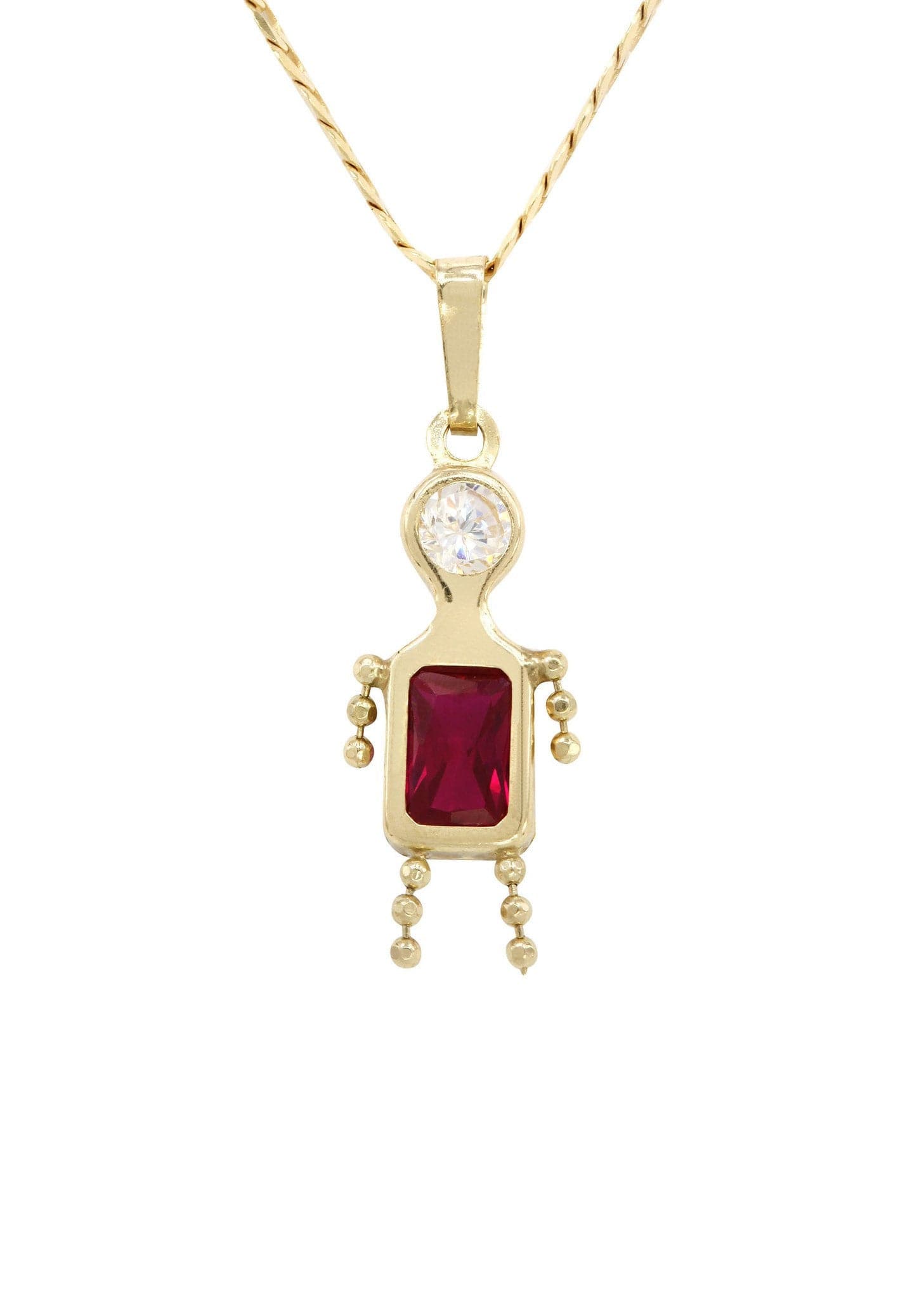 10K Yellow Gold & Cubic Zirconia Children's Necklace - 5.8 Grams | Elegant Gift for Birthdays, Baptisms & Special Occasions