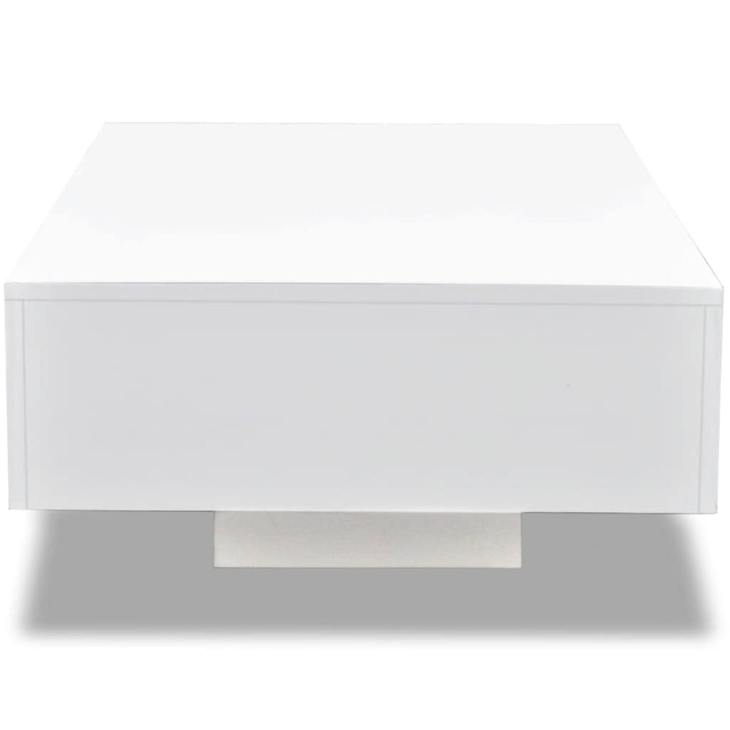 Modern White High Gloss Coffee Table - 33.5