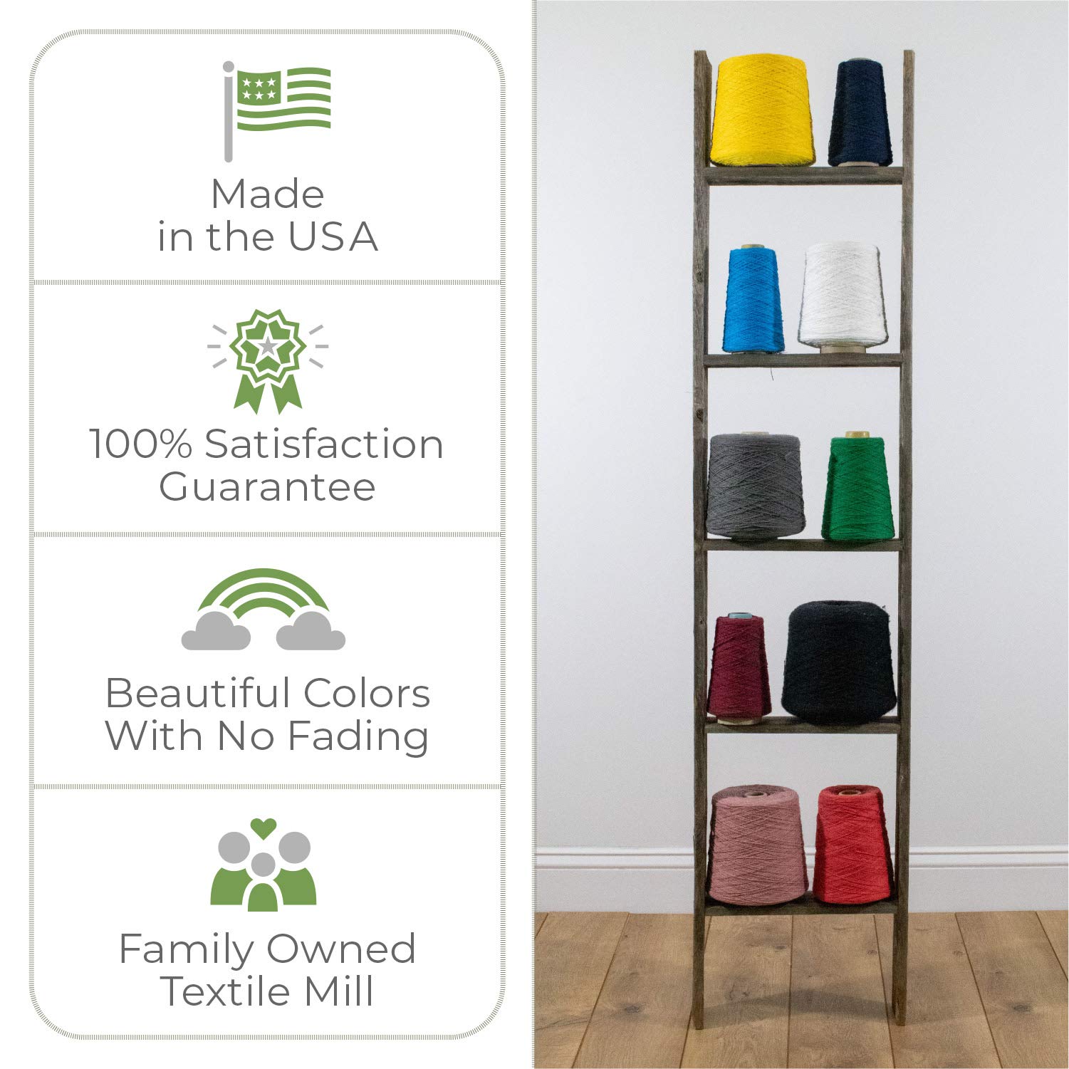 Pure Cotton Woven Play Mat Blanket for Kids - USA Made (72x54) - Perfect for Road Trips & Playtime
