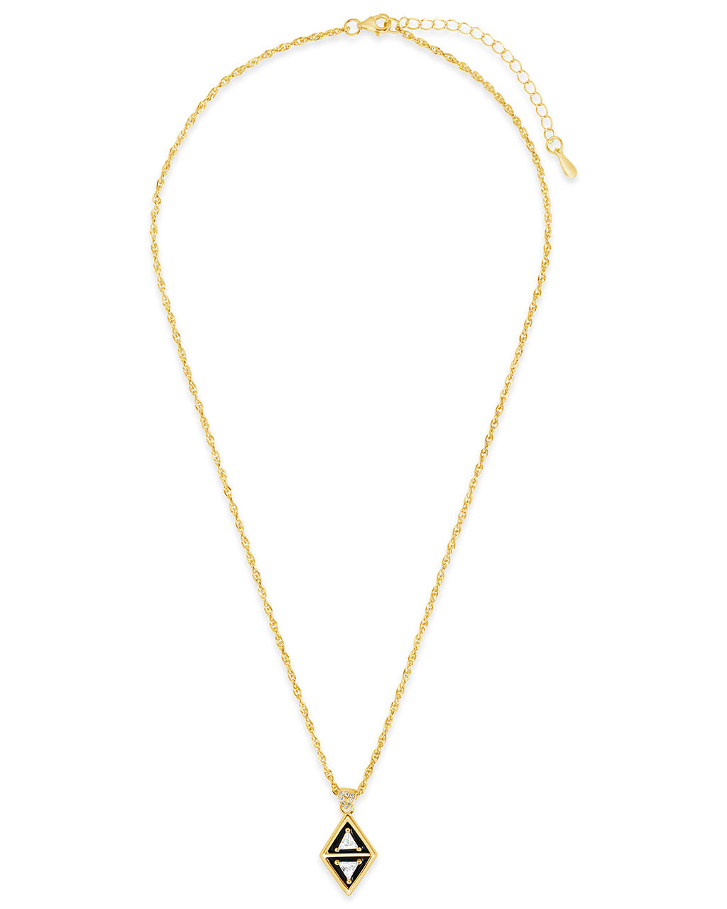 Nerezza CZ & Enamel Pendant Necklace for Women | Elegant Cubic Zirconia Jewelry Gift for Birthday, Anniversary & Valentine's Day | Perfect for Parties, Date Nights & Special Occasions