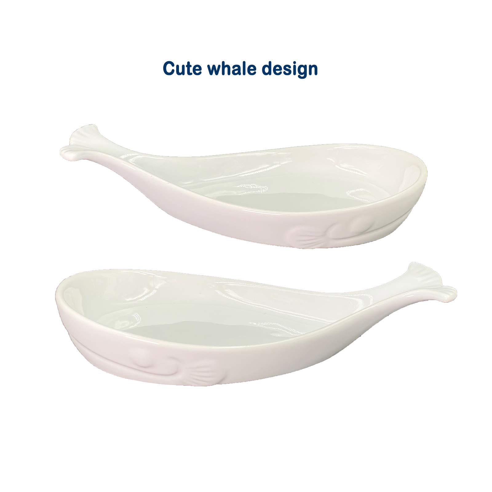 Ceramic Whale Spoon Rest - White Kitchen Utensil Holder for Cooking, Baking & Serving - Perfect for Countertop, Stovetop & Dining Table Decor