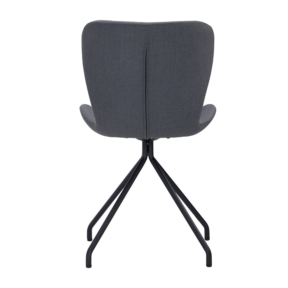 GRYTA Modern Dining Chair - Grey Upholstered Seat - Comfortable & Stylish for Kitchen, Dining Room, or Home Office - Perfect for Small Spaces & Entertaining Guests