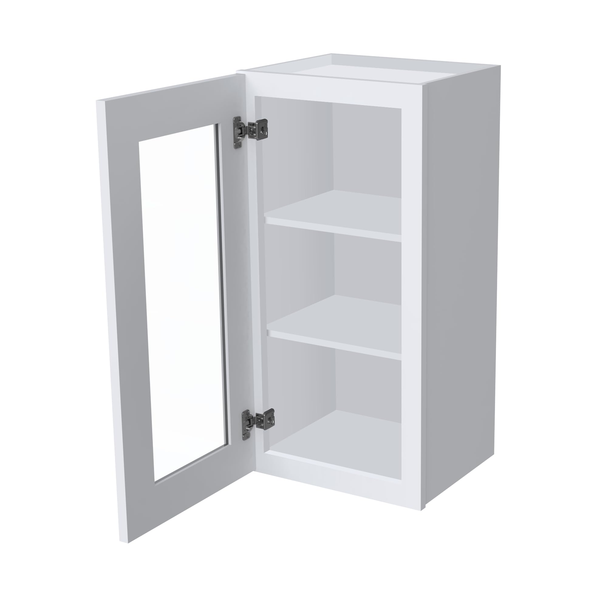 Solid Wood Wall-Mounted Bathroom Medicine Cabinet with Glass Door - 18