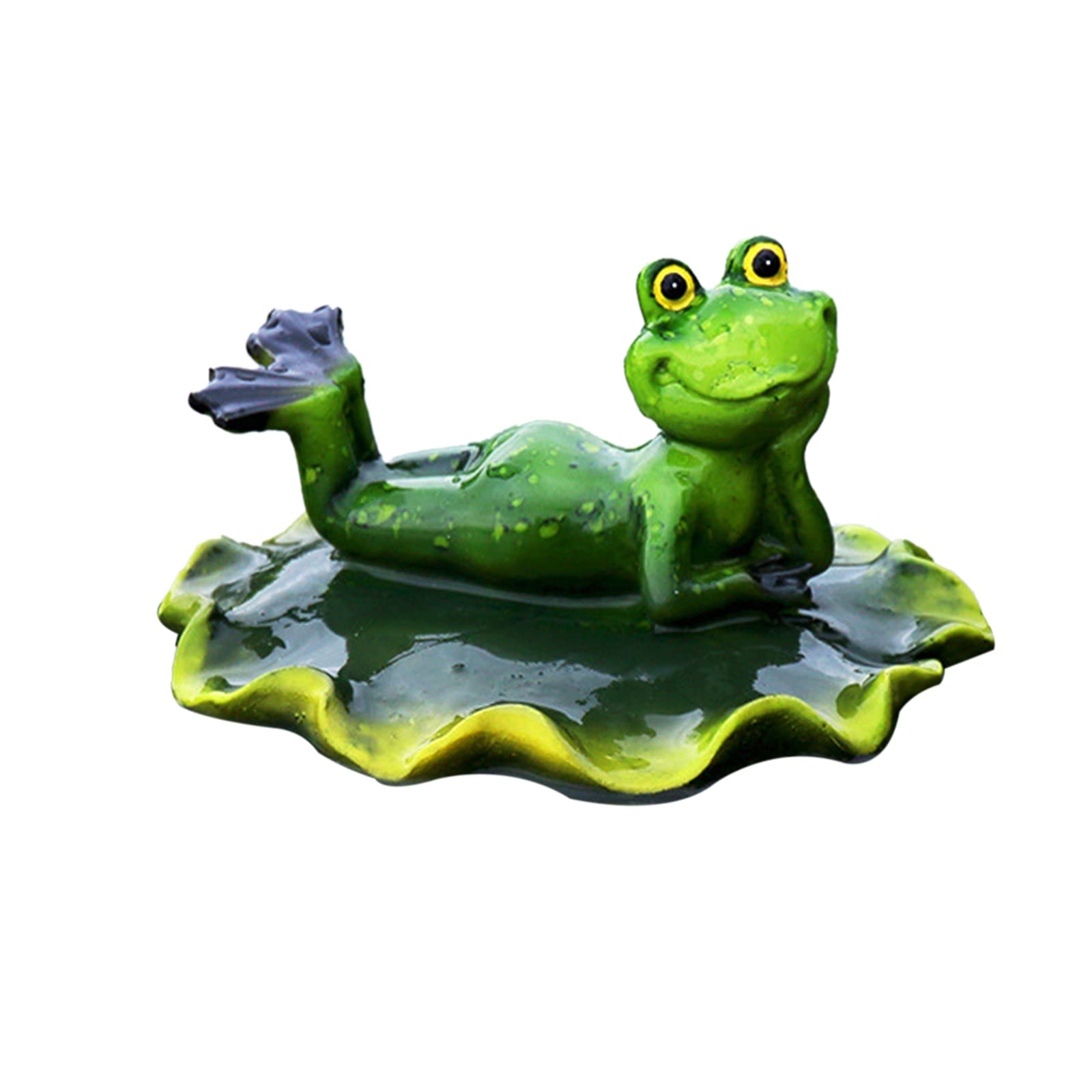 Lifelike Resin Floating Frog Sculpture - Creative Frog Figurine for Home Desk, Garden Decor, Outdoor Pond & Pool Ornament - Perfect for Lawn, Yard & Water Feature Decoration