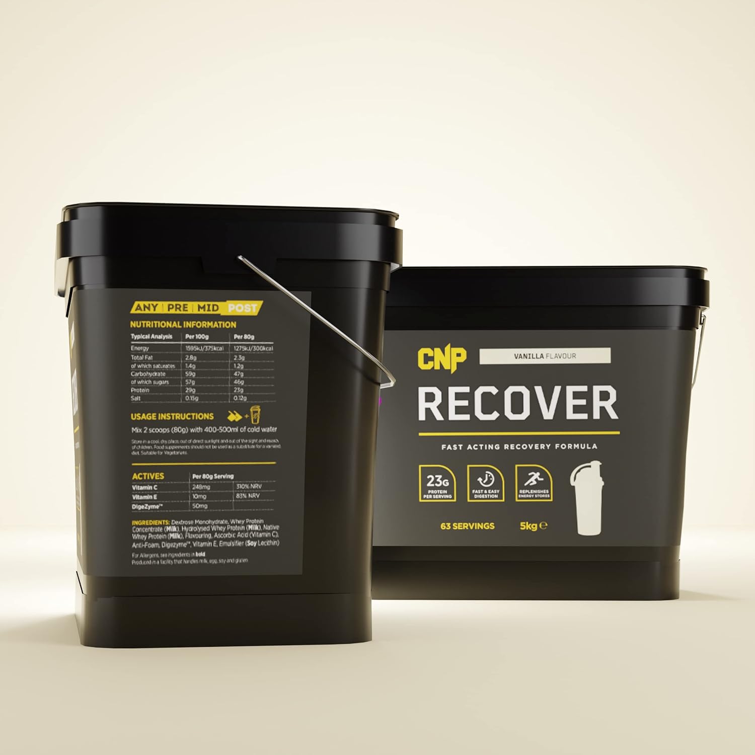 CNP Pro Recover Vanilla 5kg - Premium Post Workout Recovery Powder with High Protein & Carbs for Muscle Growth & Recovery | Ideal for Athletes & Gym Enthusiasts
