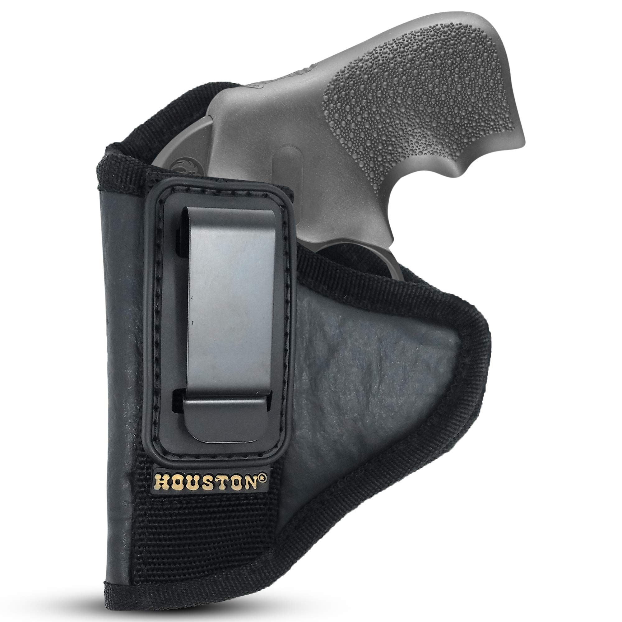 Concealed Carry IWB Tuckable Gun Holster for S&W Revolvers, Charter Arms, Rossi 38, Taurus BG LCR & 38 J - Left Handed Holster for Men & Women - Perfect for Everyday Carry & Home Defense