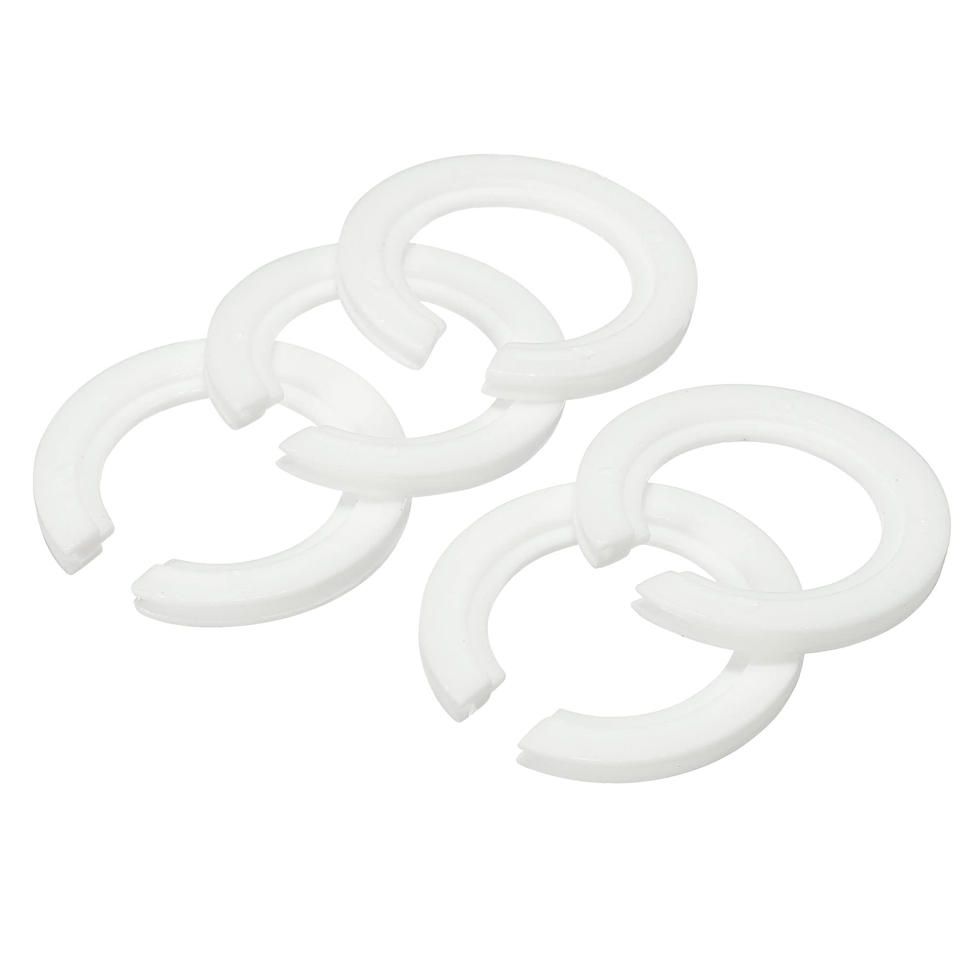 E27 to E14 Lamp Shade Reducer Ring - 5 Pack for Light Fixtures - White