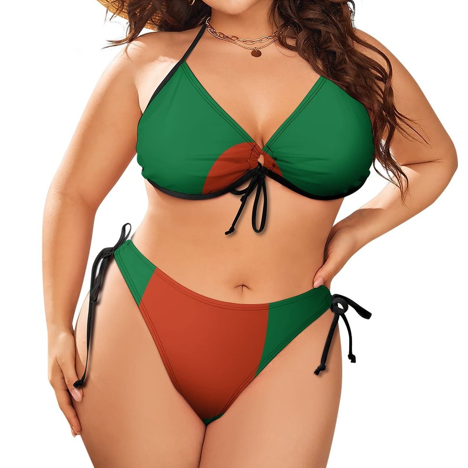 Bangladesh Flag Bikini Set for Women - Large Size Swimwear, Beachwear, Summer Swimsuits - Perfect for Beach Vacations, Pool Parties & Tropical Getaways