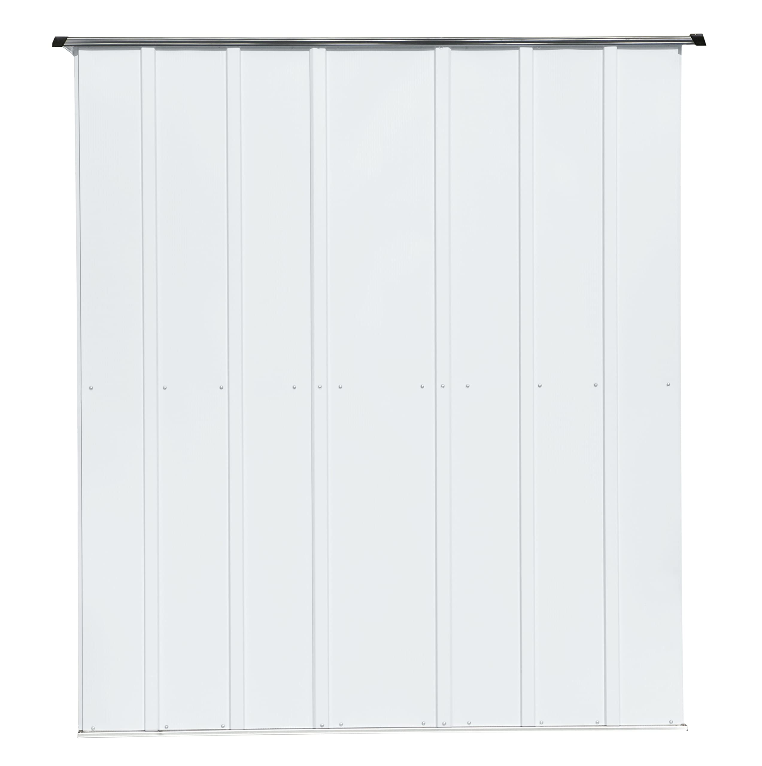 Arrow 5' x 3' x 6' Compact Outdoor Metal Storage Shed Kit - Flute Gray & Anthracite - Perfect for Backyard, Patio & Garden Organization