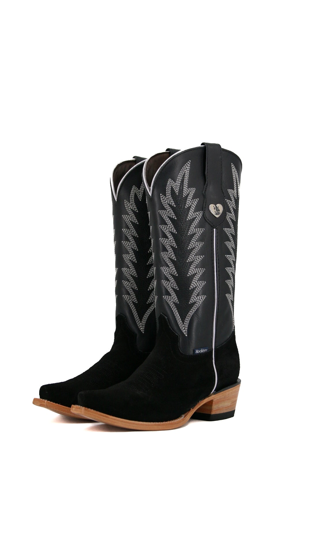 Sierra Roughout Snip Toe Cowgirl Boots for Women - Western Style Leather Riding Boots with Comfortable Fit - Perfect for Country Dancing, Rodeo, and Outdoor Adventures