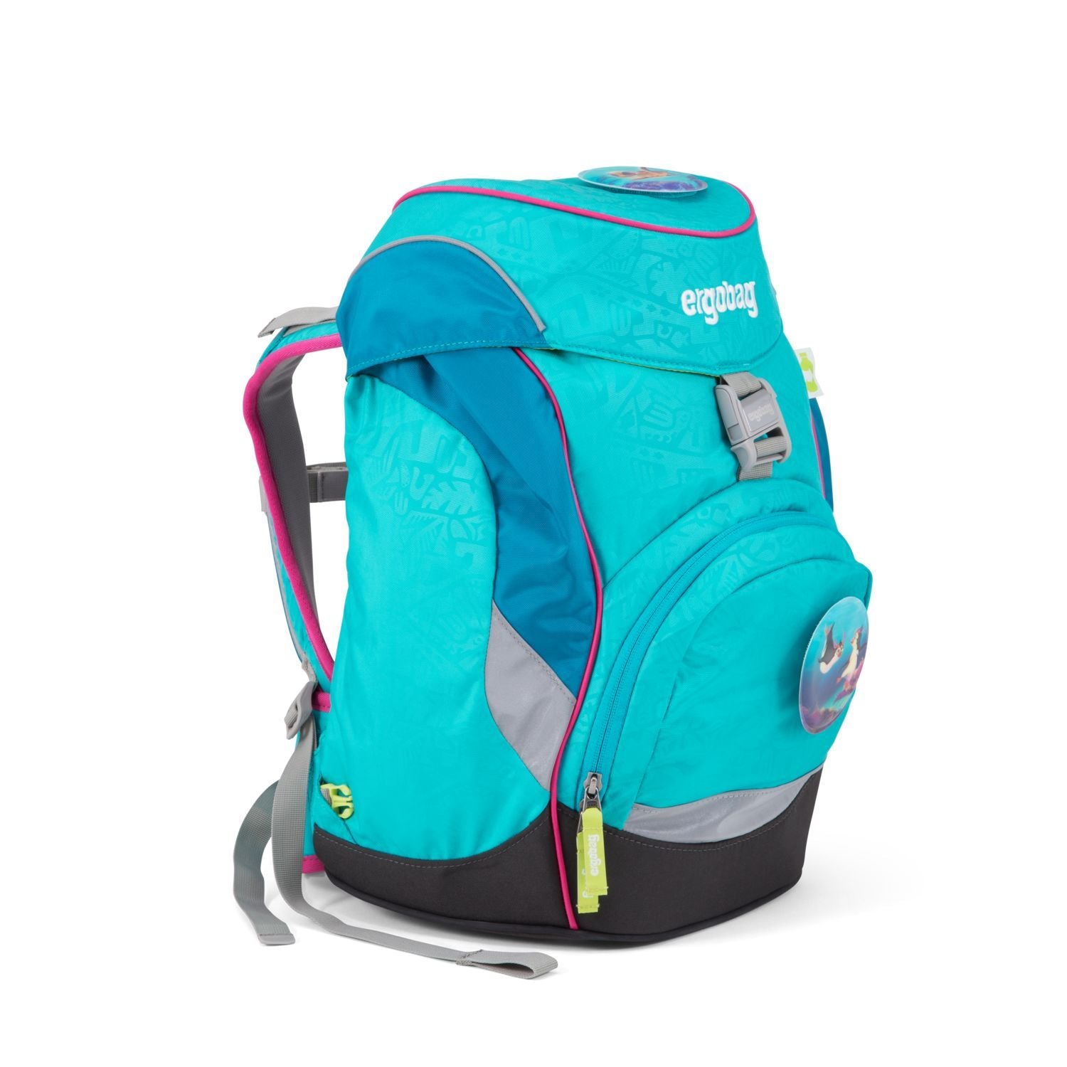 Ergobag Prime School Backpack with Hula Hoop Design - Lightweight, Durable & Ergonomic for Kids & Teens - Perfect for School, Travel & Outdoor Adventures