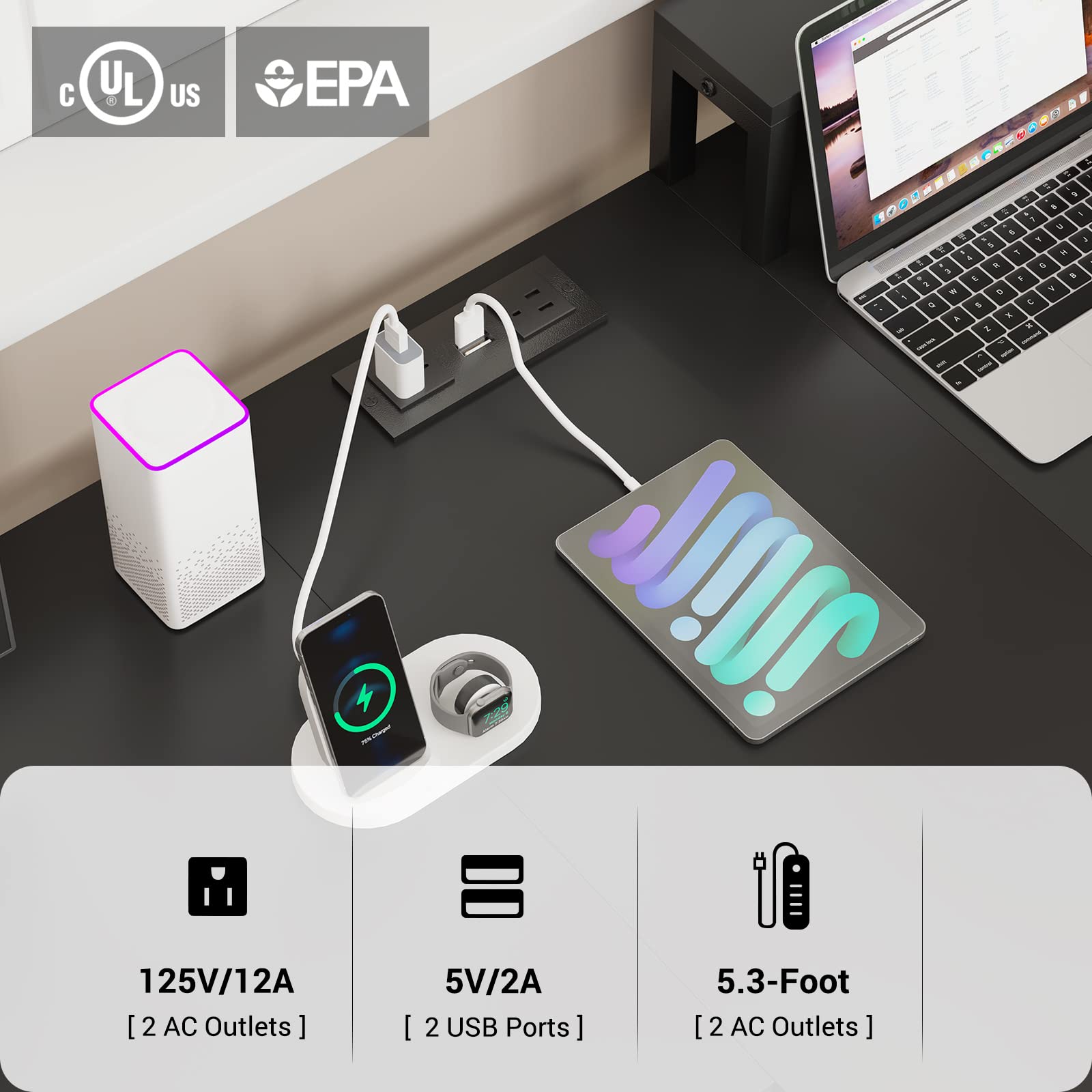 SEDETA 94.5 Inch Large Two Person Gaming Desk with LED Lights, Storage Shelves & USB Power Strip - Home Office Computer Desk with Keyboard Tray & Monitor Stand for Gamers & Remote Workers (Black) | Perfect for Multiplayer Gaming, Shared Workspaces & Home Office Setups