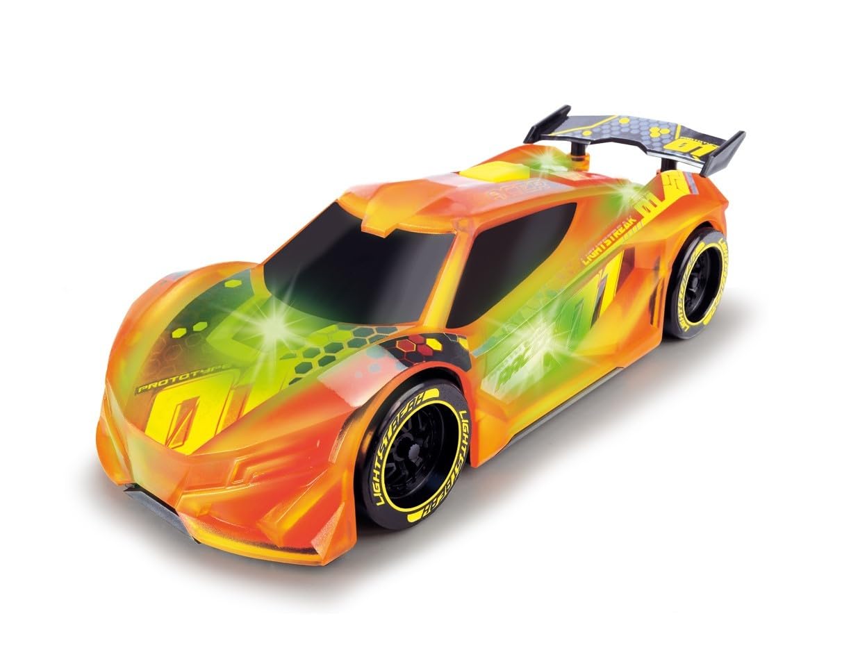 Dickie Toys Friction Powered Race Car - Lightstreak Racer Toy for Kids (203763002) | Fun Racing Games & Pretend Play for Boys & Girls Ages 3+