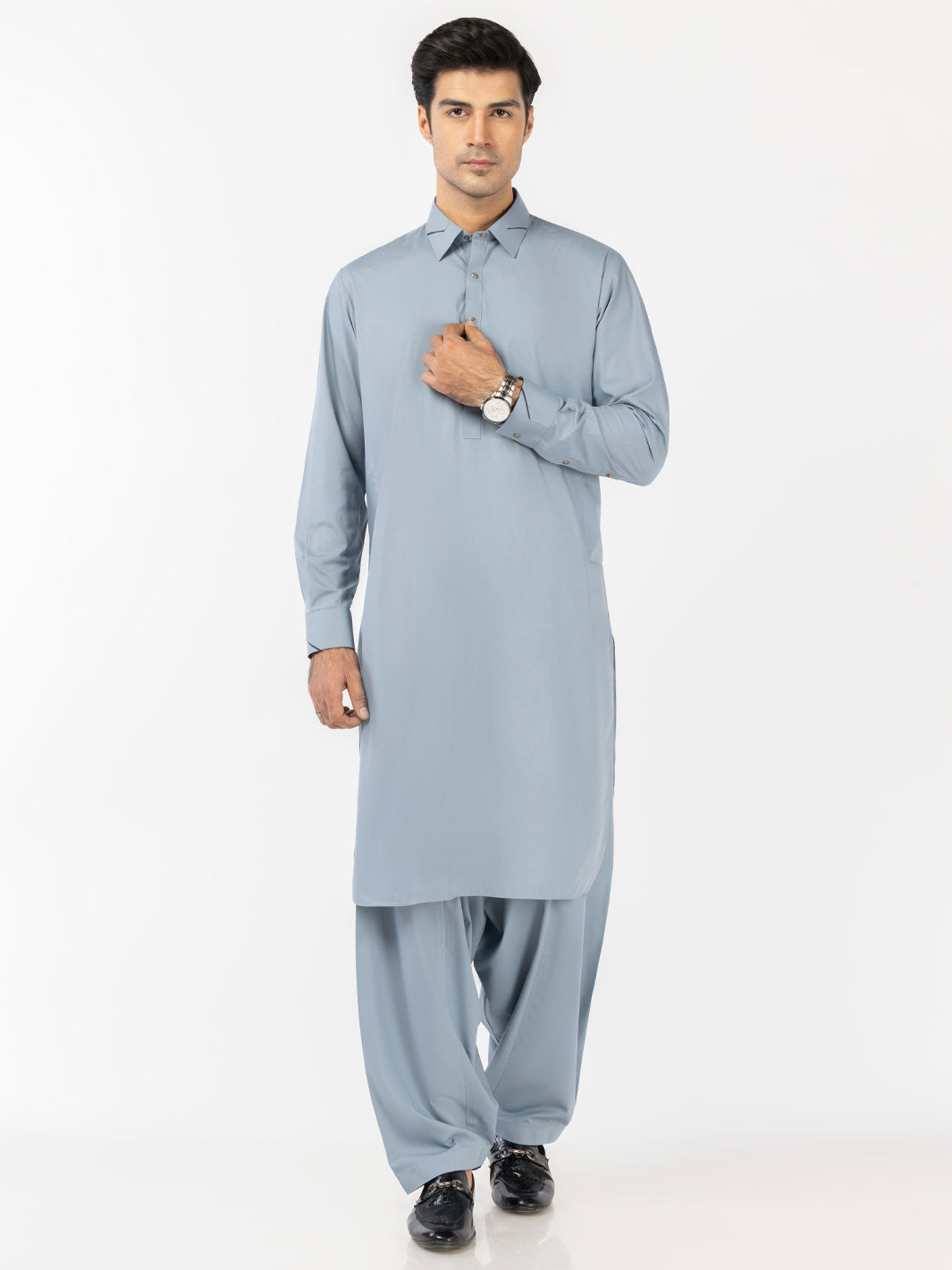 Elegant Light Blue Blended Shalwar Kameez for Women - Traditional Pakistani Outfit for Parties & Weddings | Perfect for Festive Occasions & Cultural Events