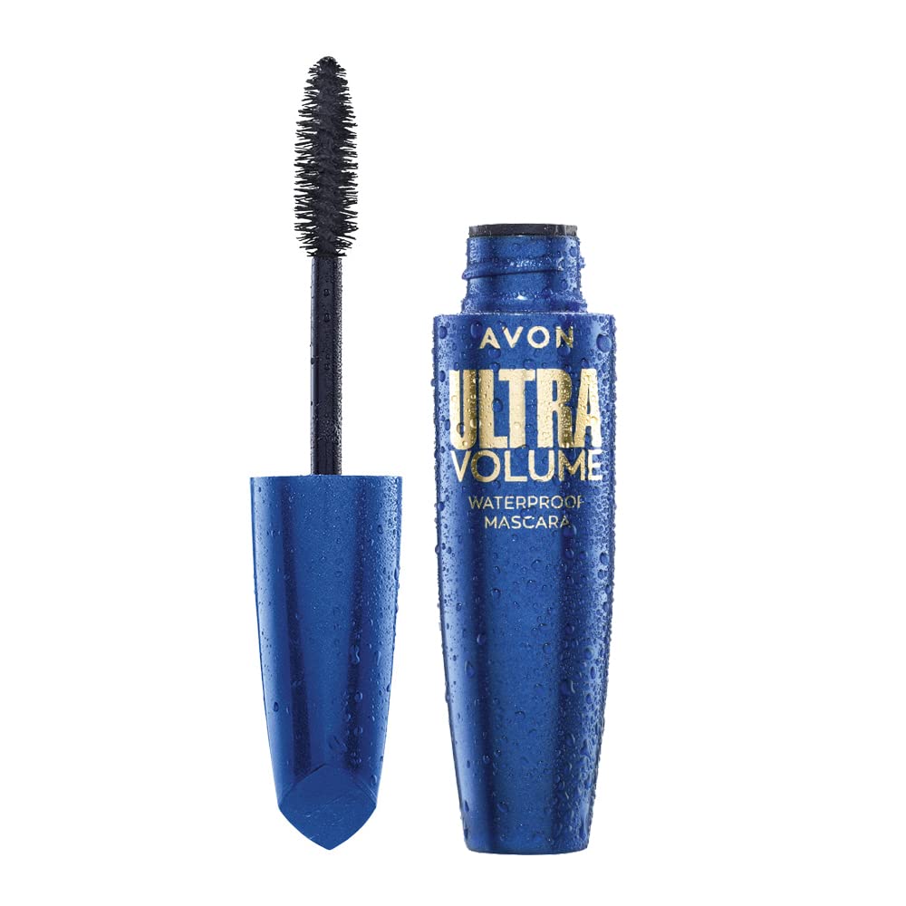 Avon Ultra Volume Waterproof Mascara - Blackest Black | Exclusive Amplifibre Technology for Long-Lasting Full Lash Volume (10ml) | Perfect for Daytime Wear, Night Out & Special Occasions