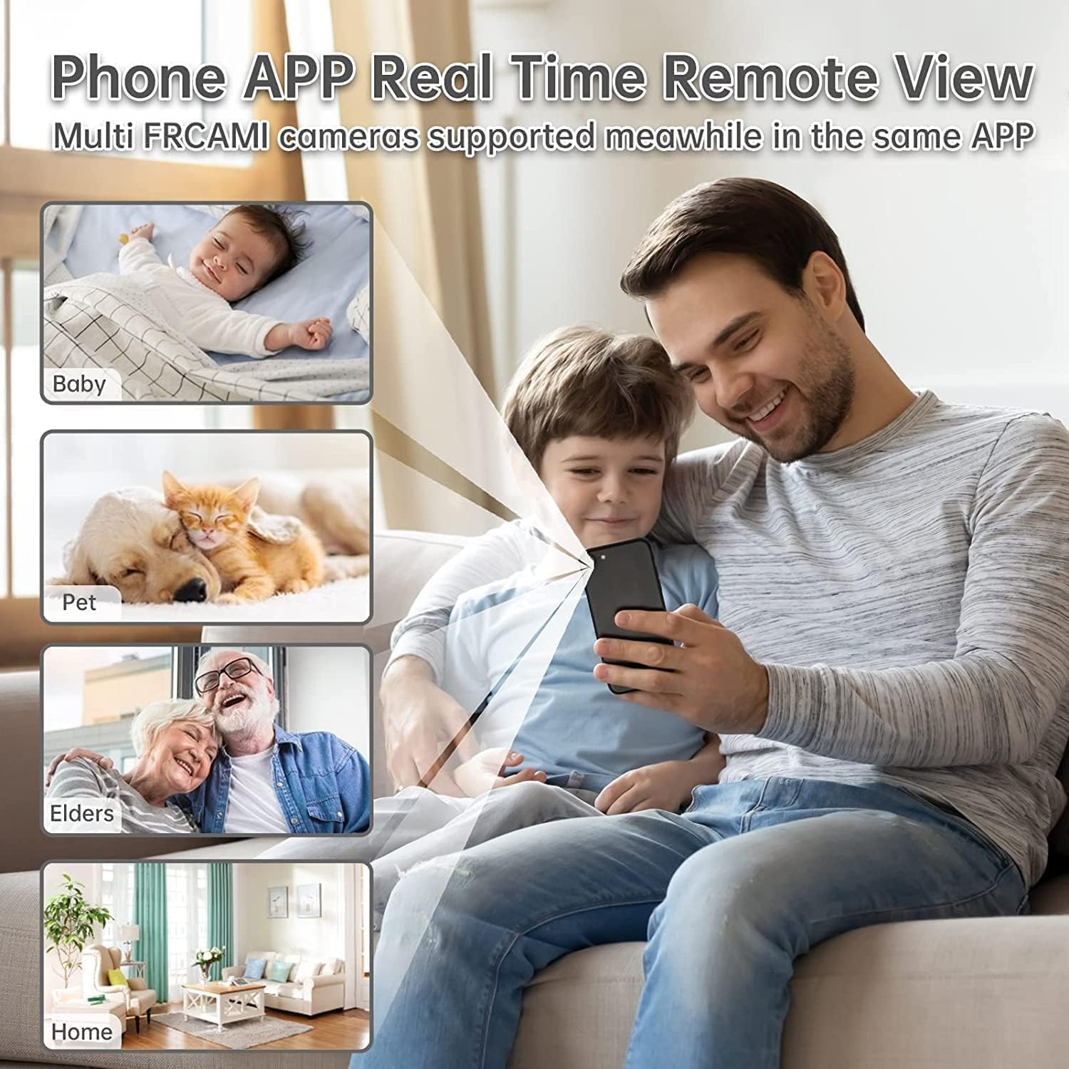 Mini Wireless Security Camera with Audio - 1080P HD Indoor/Outdoor Home Surveillance Camera, Built-in 250mAh Battery (3-Pack) for Baby Monitoring, Pet Watching & Property Protection