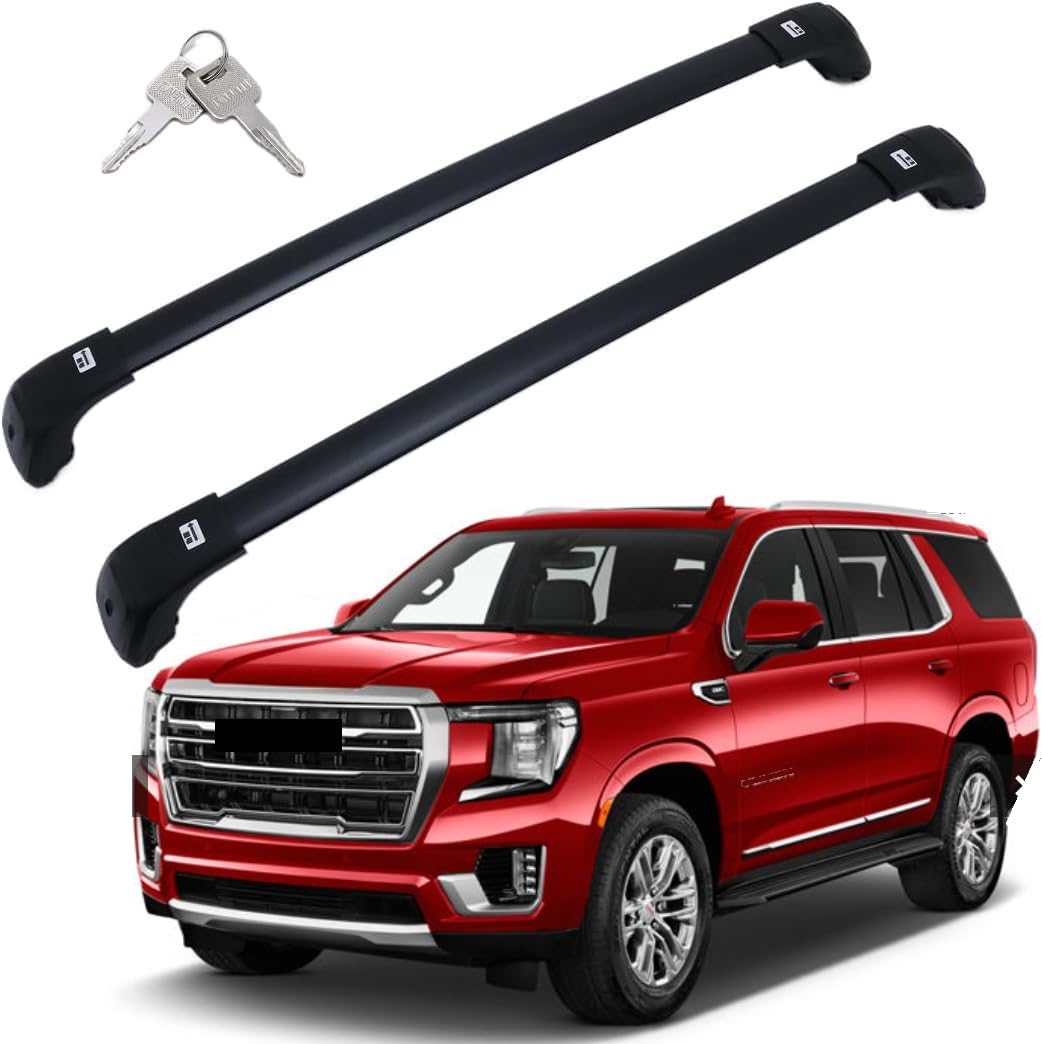 Heavy Duty Roof Rack Cross Bars for 2021-2025 Chevy Tahoe, GMC Yukon XL & Cadillac Escalade - Lockable Cargo Carrier for SUV Luggage, Sports Gear & Camping Equipment - Perfect for Road Trips, Outdoor Adventures & Family Vacations